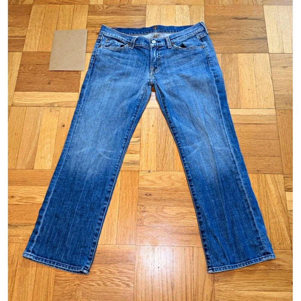7 For All Mankind Women’s Jeans Size 29 Bootcut Flare Medium Wash Stretch Denim